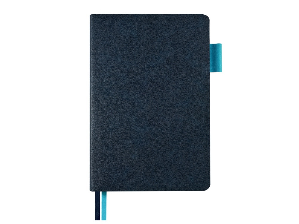 Блокнот А5 Boston, темно-синий с голубым срезом-3
