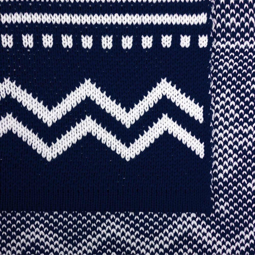 Плед Elnik, синий с молочно-белым-2