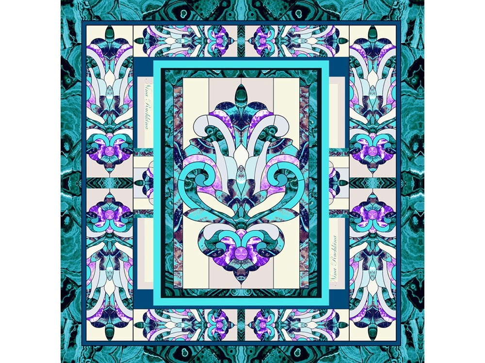 Набор: платок Каменный цветок и свеча Утонченность-3