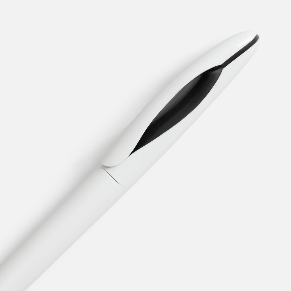 Ручка шариковая Nave, белая с черным-2