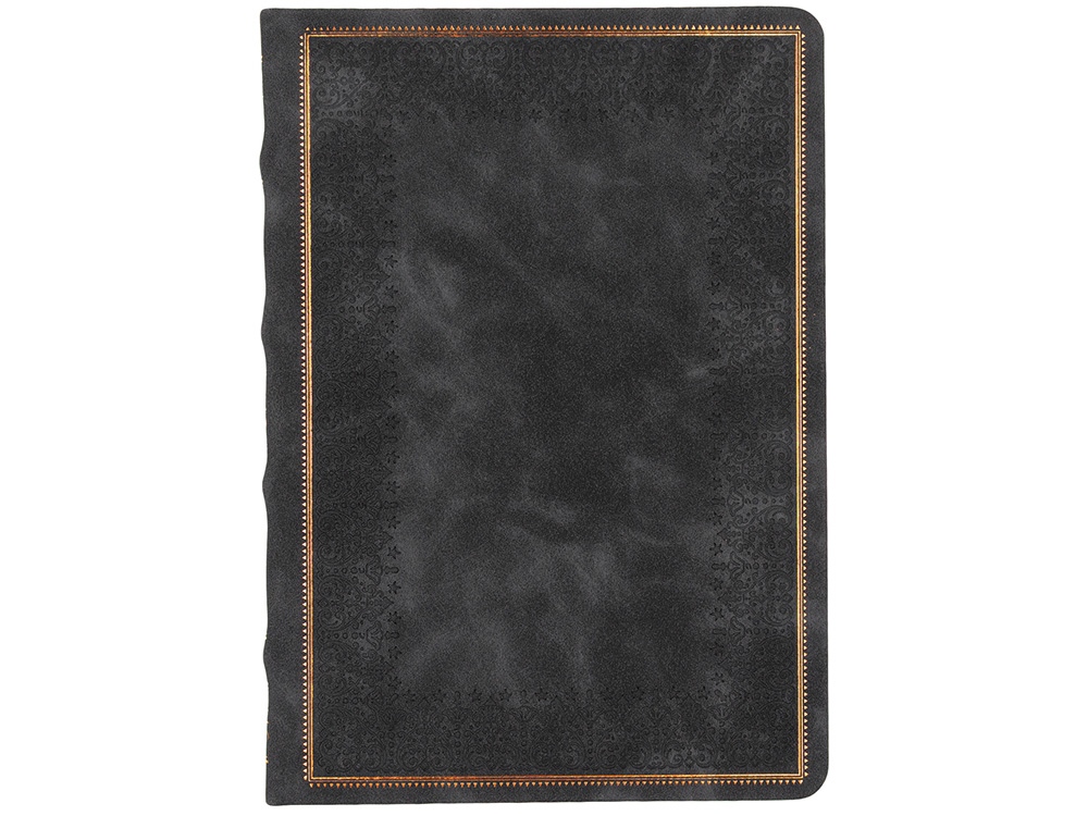 Ежедневник недатированный А5 Royal, черный с бронзовым срезом-1
