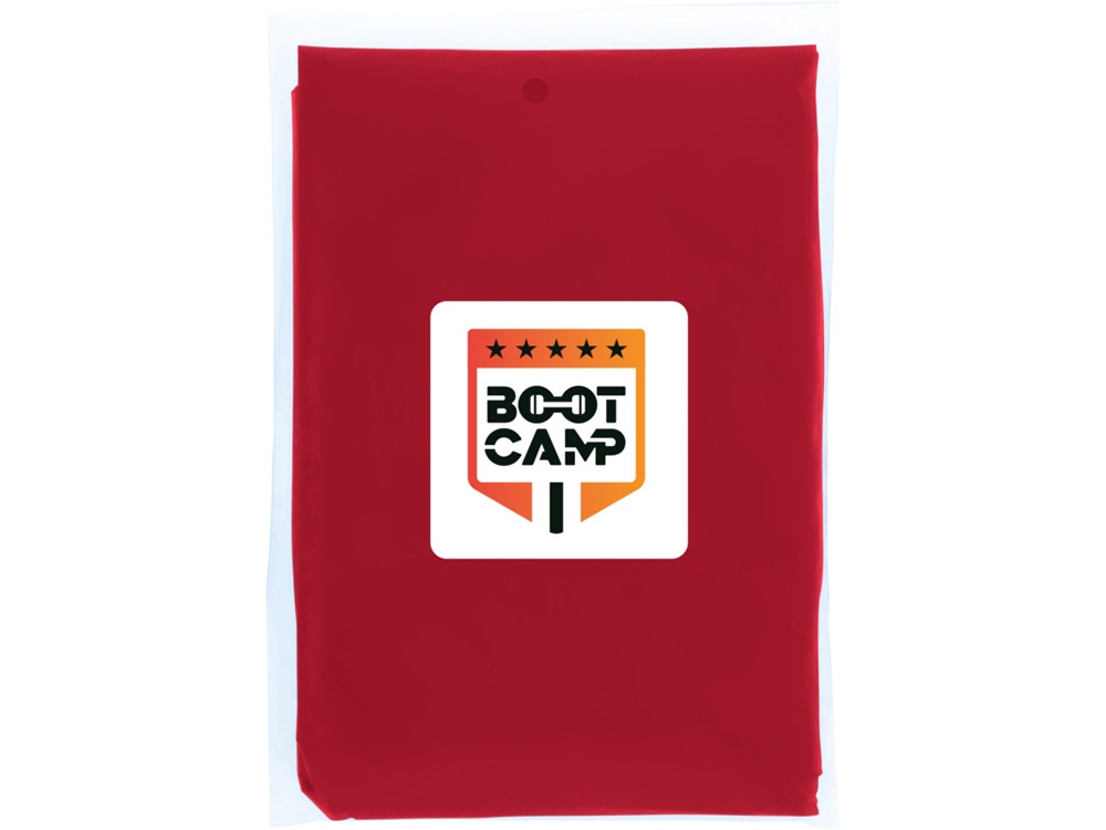 Одноразовый дождевик Mayan с чехлом для хранения из материалов, переработанных по стандарту GRS - Красный-4