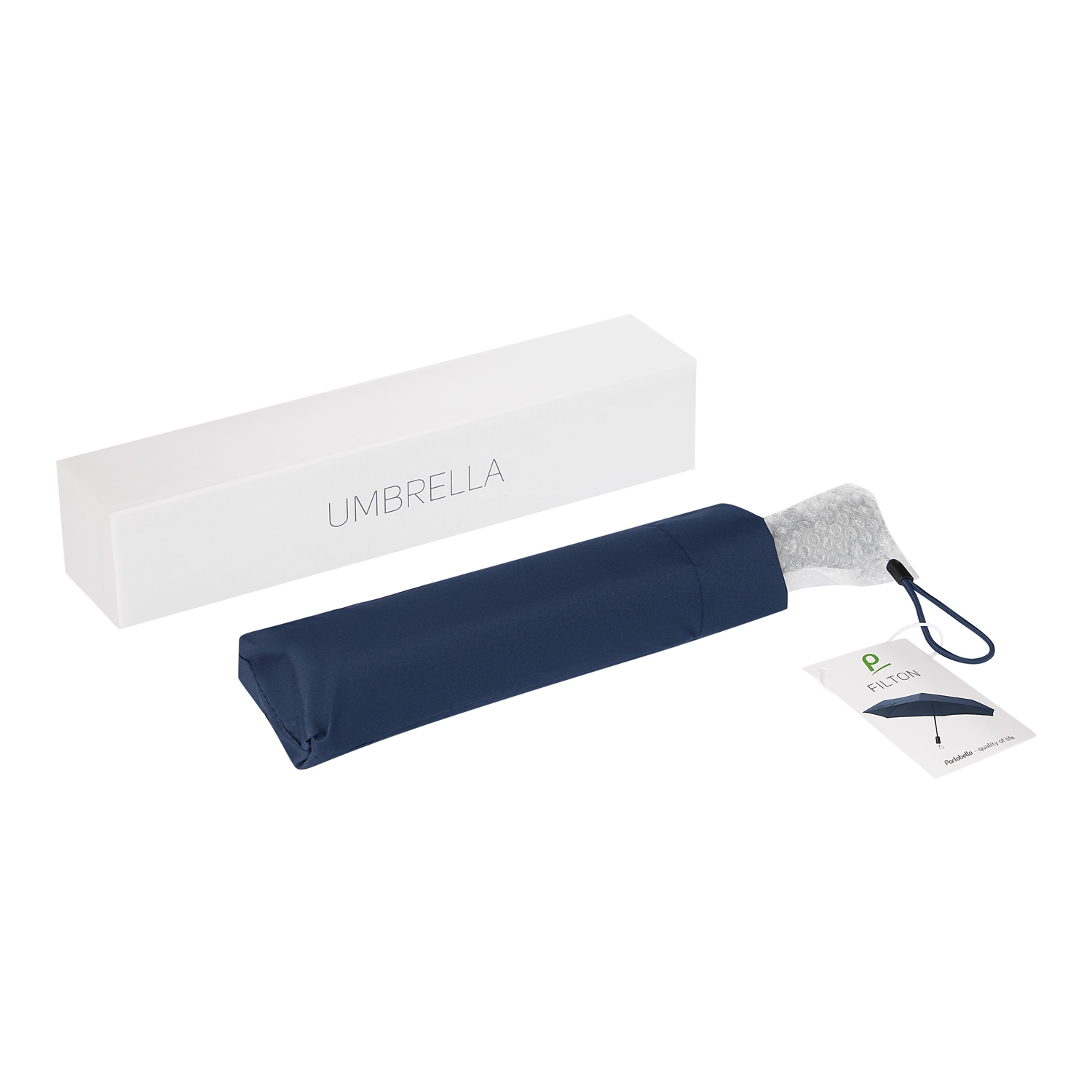 Зонт складной Filton, синий (с функцией Safety System)-7