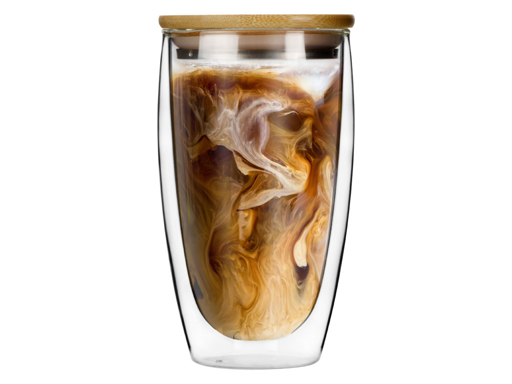 Стакан Batur с двойными стенками и бамбуковой крышкой, 450 мл-6