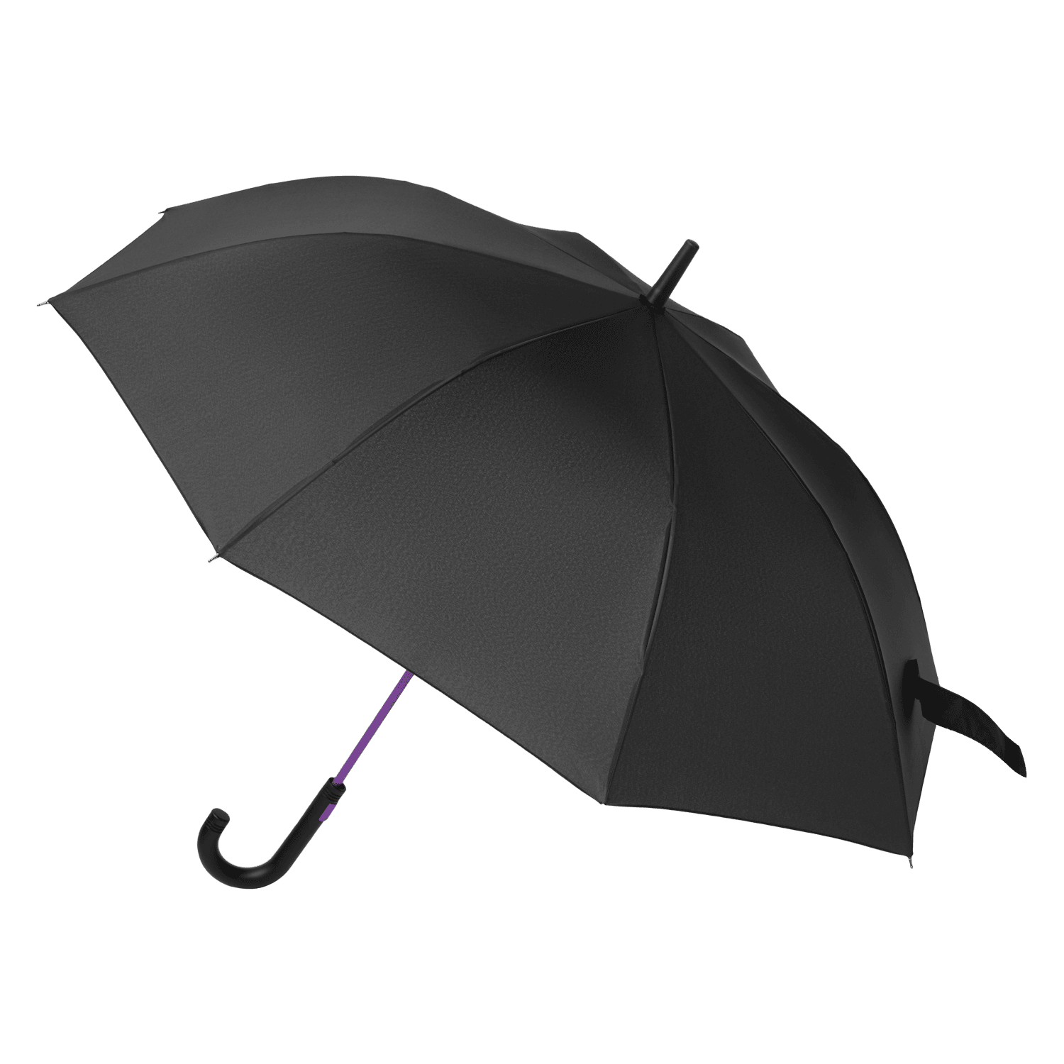 Зонт-трость Квантум (Quantum), черный/фиолетовый-1