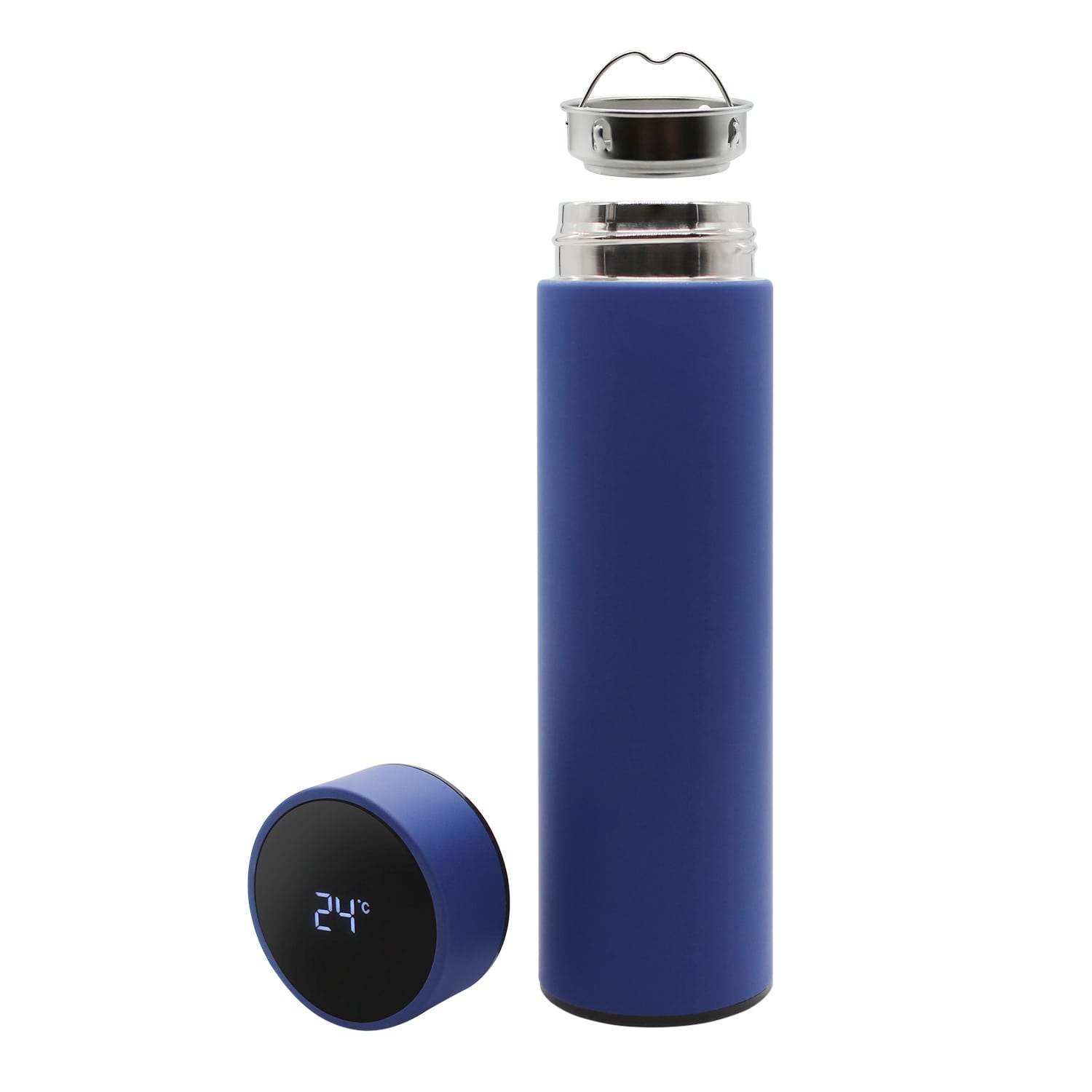 Термос Reactor софт-тач с датчиком температуры (синий)-2