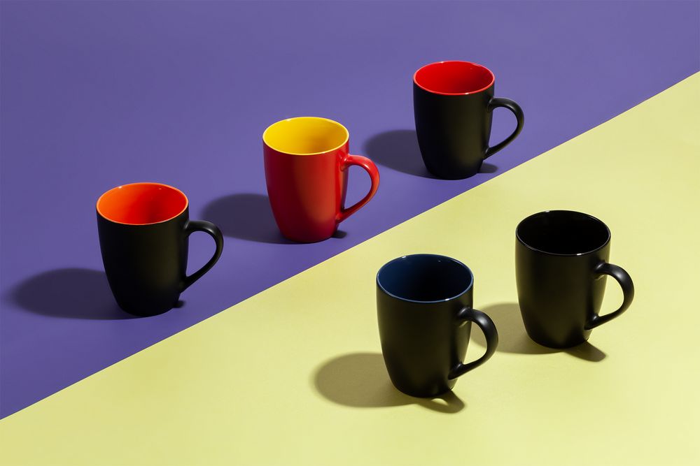 Кружка Bright Tulip, матовая, красная с желтым-2