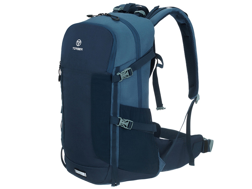 Туристический рюкзак TORBER КЕМПИНГ, синий, полиэстер, 31 х 51 х 14 см-1
