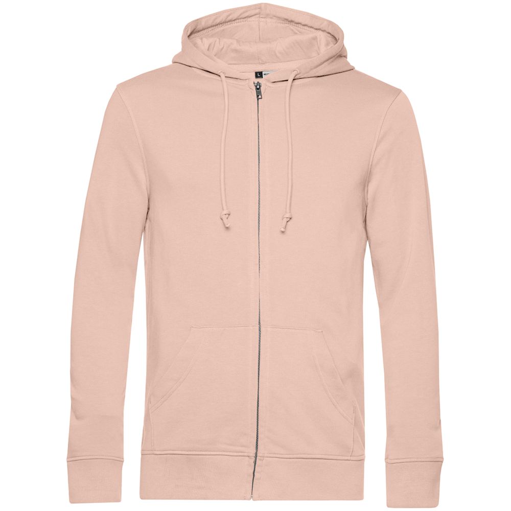 Толстовка на молнии с капюшоном унисекс BNC Inspire (Organic), розовая-0