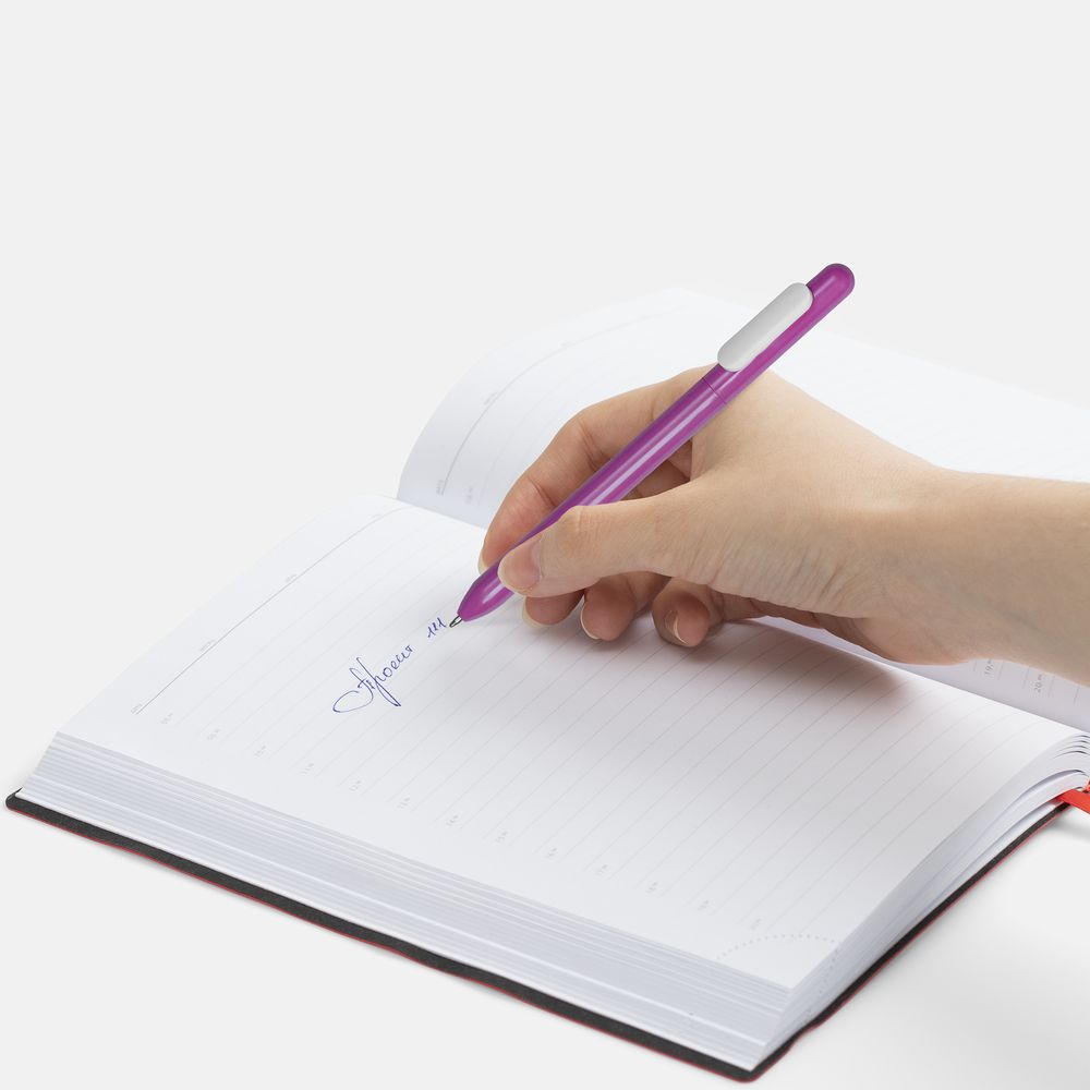 Ручка шариковая Swiper, фиолетовая с белым-4