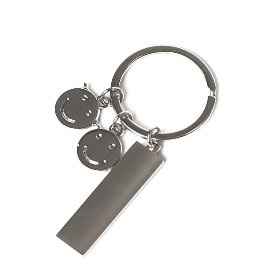 Брелок  "Мальчик и девочка", серебристый-1