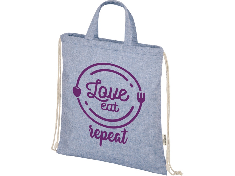 Pheebs 150 г/м² Aware™ рюкзак со шнурком из переработанных материалов - Синий-5