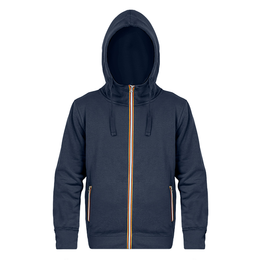 Толстовка худи на молнии с начесом LAS VEGAS MAN 280, темно-синий-0