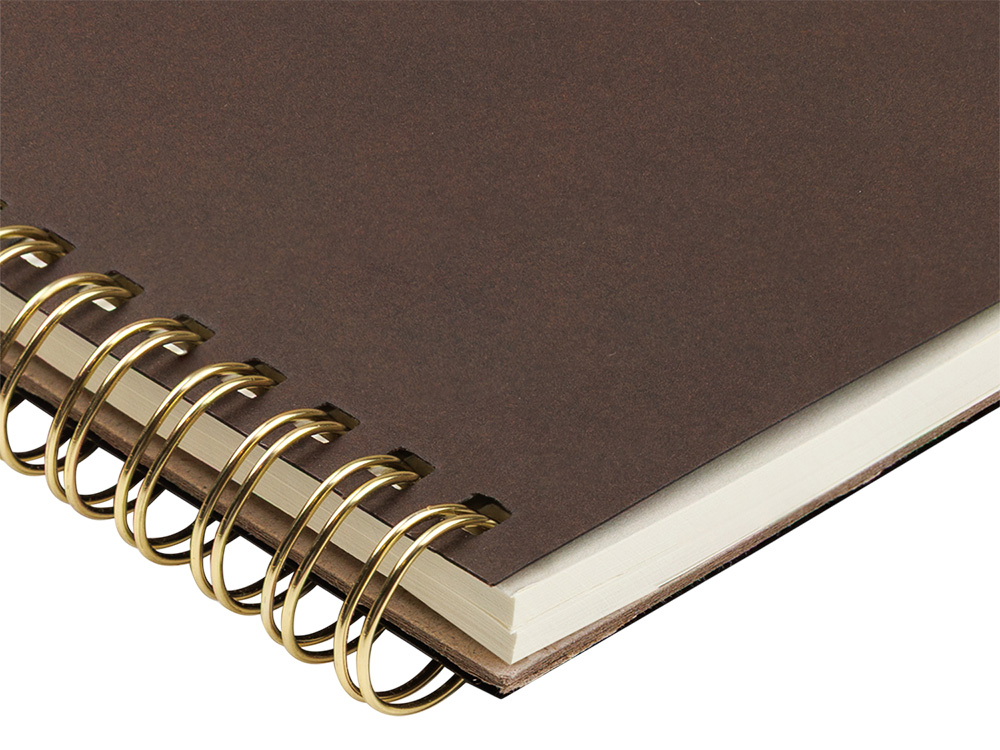 Бизнес тетрадь на гребне А5 Pragmatic, 60 листов в клетку, темно-коричневый-2