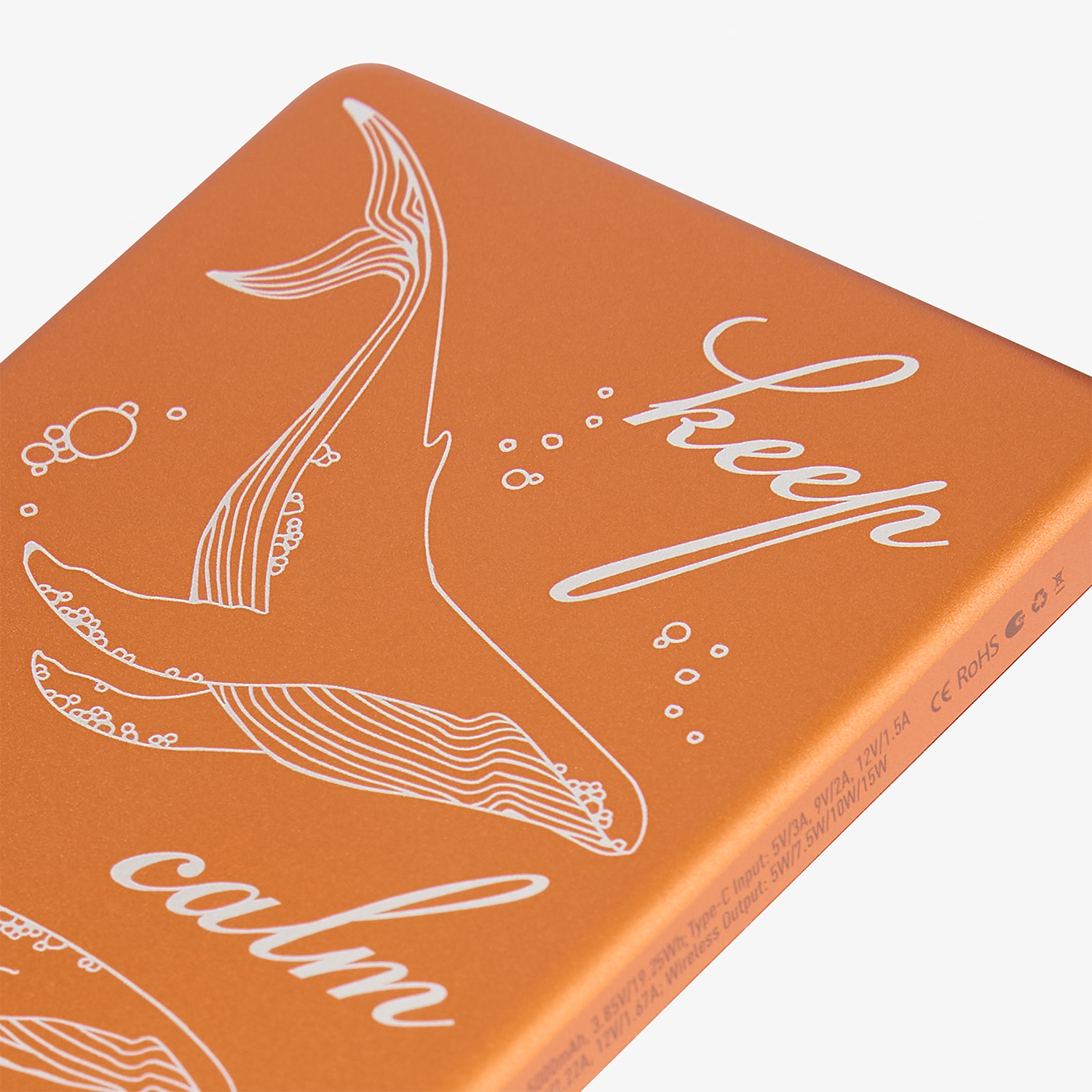 Внешний аккумулятор Атлантис (Atlantis) PD 5000mAh с функцией беспроводной зарядки 15W, оранжевый-9
