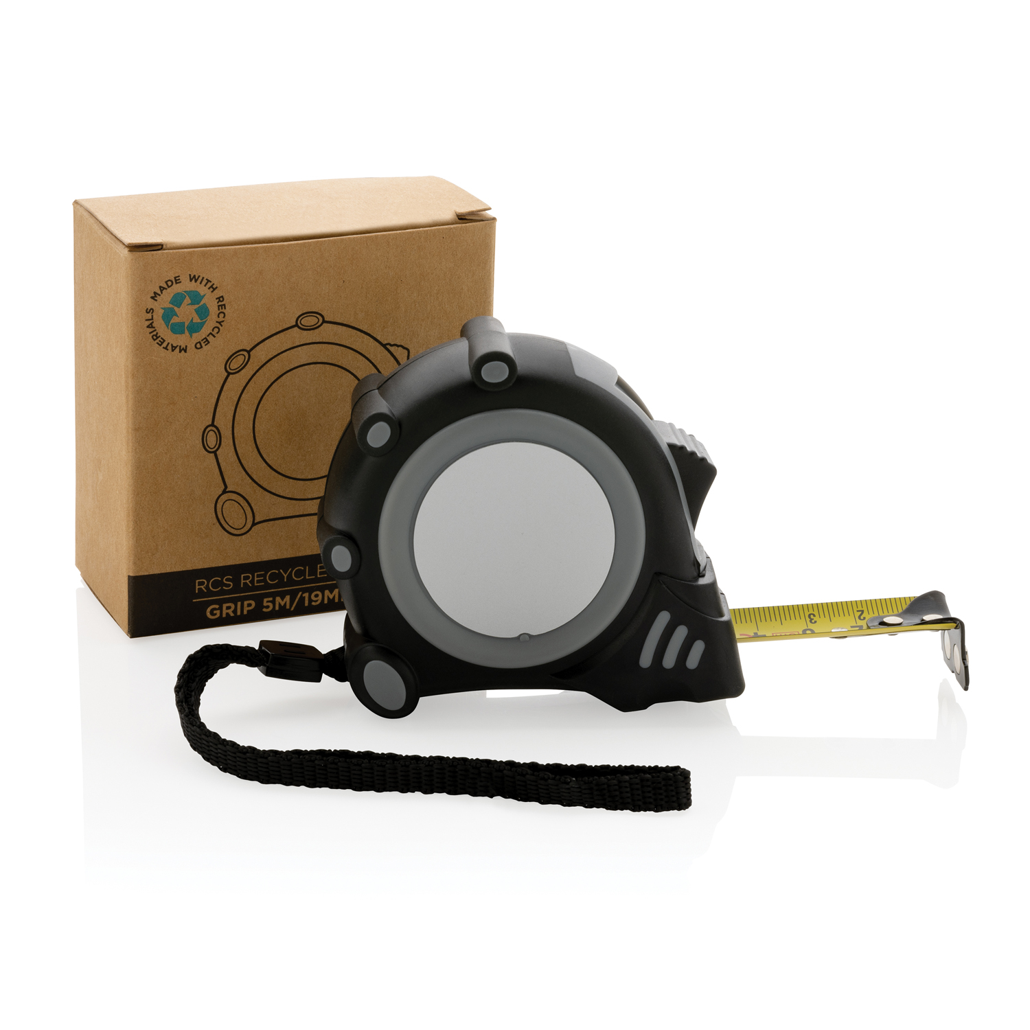 Рулетка Grip из переработанного пластика RCS, 5м/19 мм-1