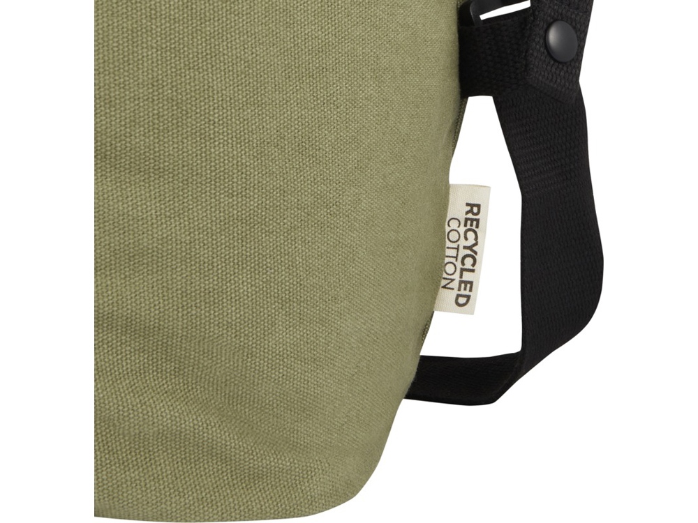 Спортивная сумка Joey из брезента, переработанного по стандарту GRS, объемом 25 л, оливковый-6