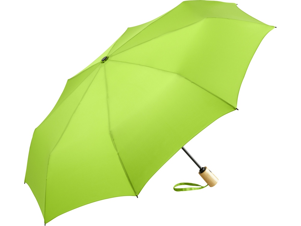 Зонт складной 5429 ÖkoBrella из бамбука, полуавтомат, лайм-0