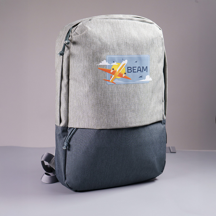 Рюкзак BEAM, серый/темно-серый, 44х30х10 см, ткань верха: 100% полиэстер, подкладка: 100% полиэстер, серый, темно-серый-1