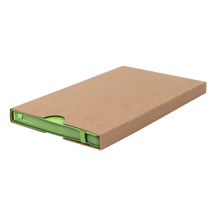 Бизнес-блокнот "RILY", формат А5,  зеленое яблоко, блок в точку, зеленое яблоко-5