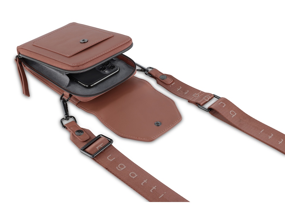 Сумка наплечная BUGATTI Almata, абрикосовая, полиуретан, 11х4х19 см-3