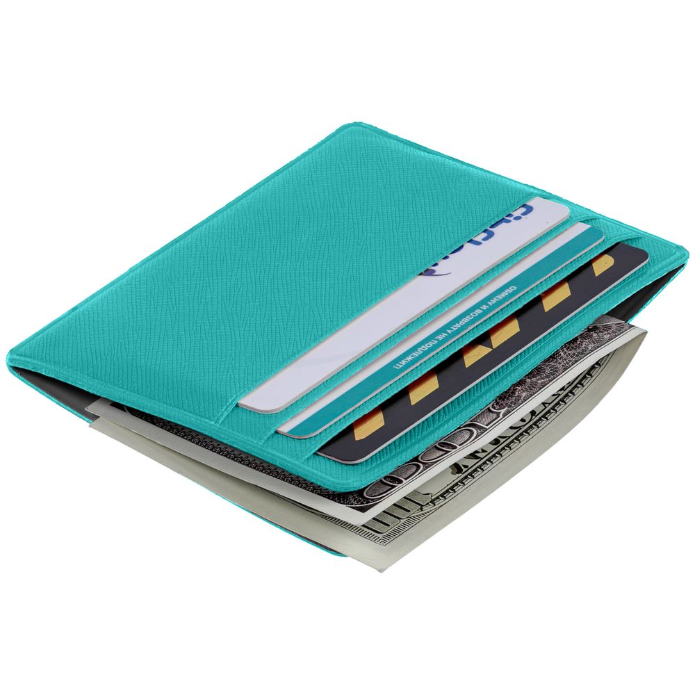 Чехол для карточек Devon, бирюзовый-3