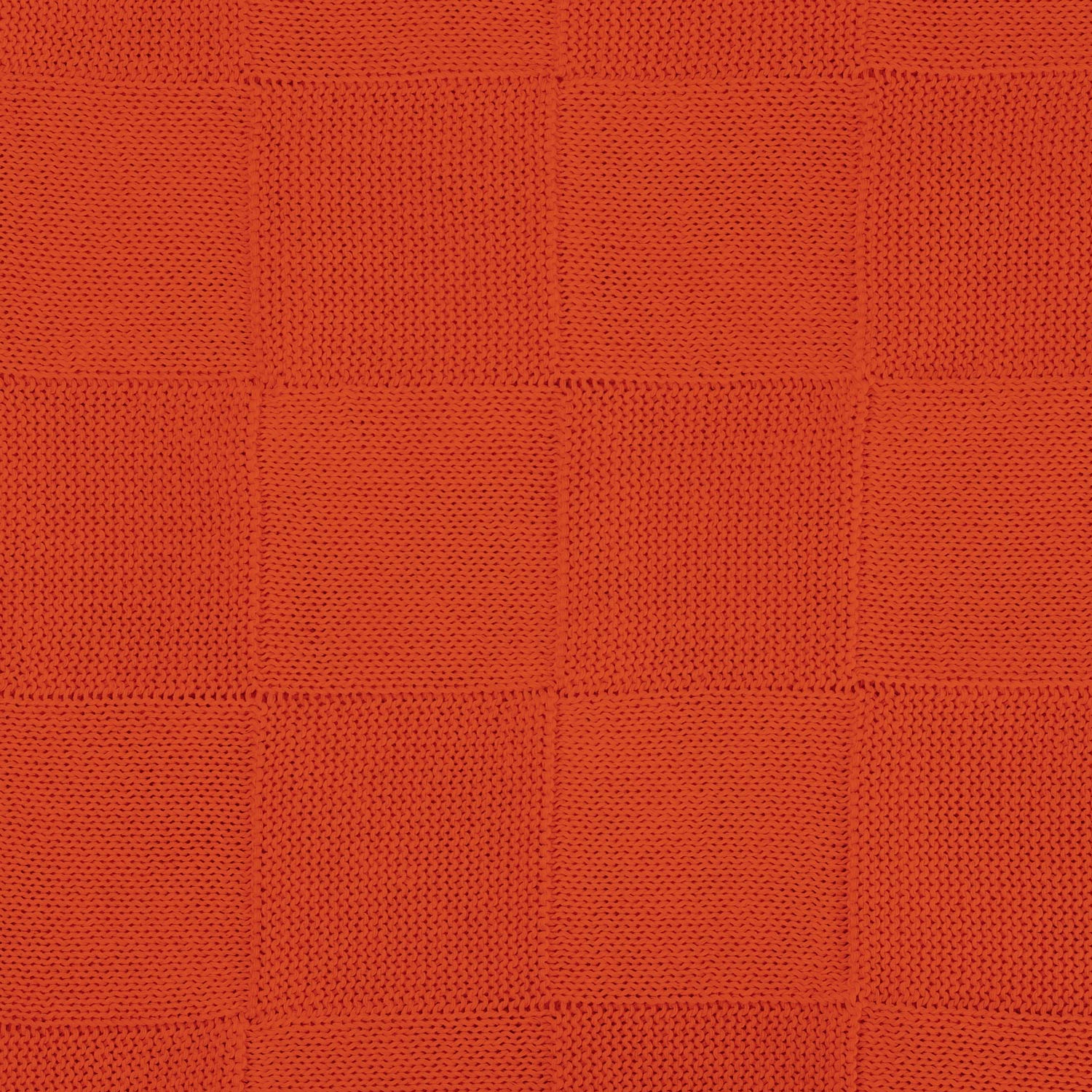 Плед Cella вязаный, оранжевый (без подарочной коробки)-3