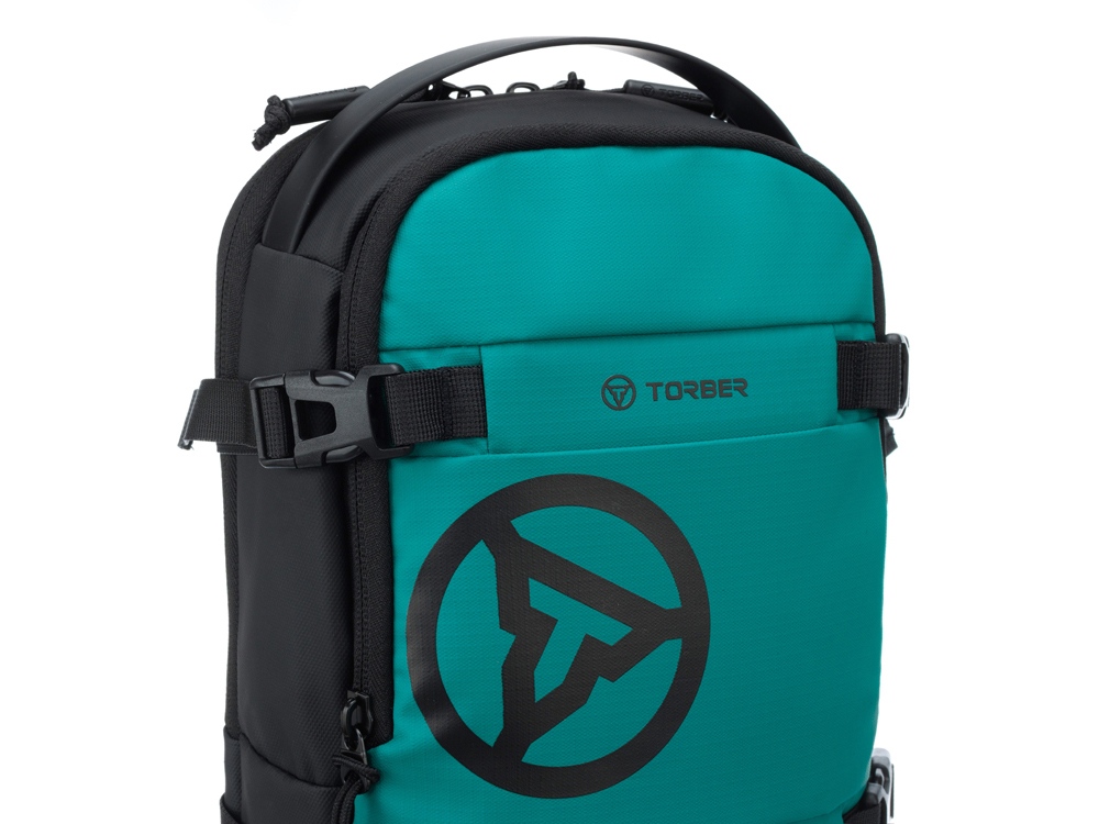 Рюкзак на одно плечо TORBER Xtreme, зелёный/чёрный, 20 х 8 х 31 см, 5л-8