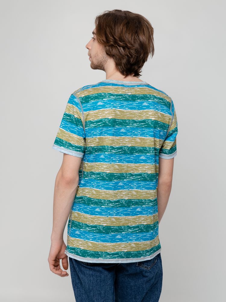 Футболка мужская Rayet двусторонняя, голубая с зеленым-4