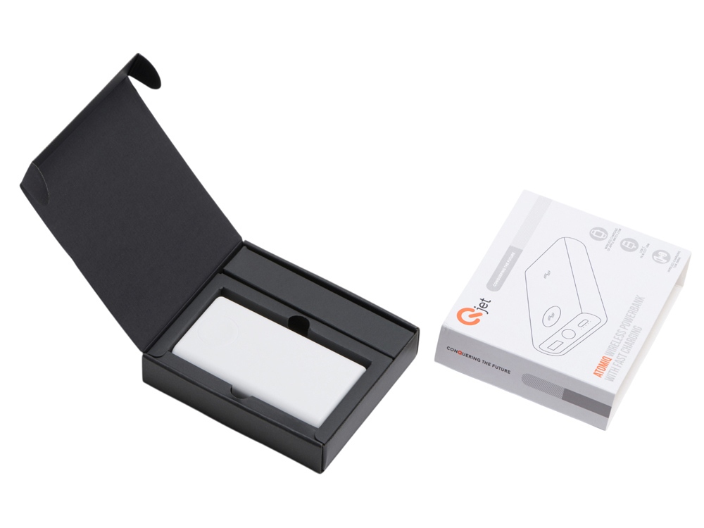 Внешний беспроводной аккумулятор 2-в-1 с функцией зарядки Apple Watch, QC/PD AtomIQ, 10000 мАч, белый-9