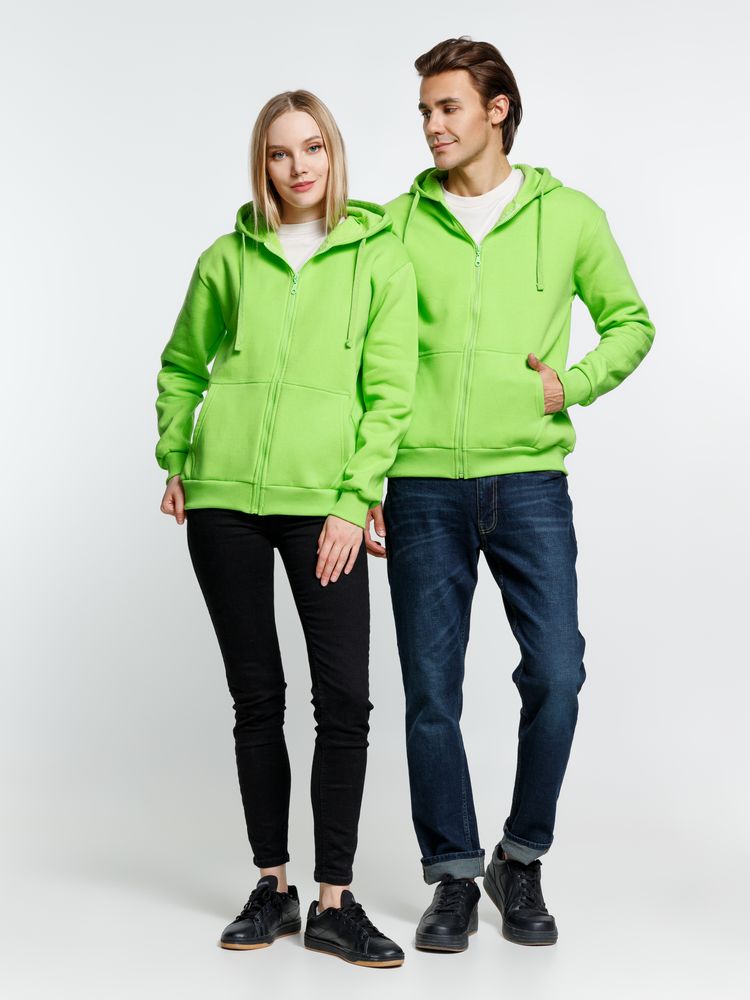 Толстовка на молнии с капюшоном Siverga Heavy 2.0, зеленое яблоко-9