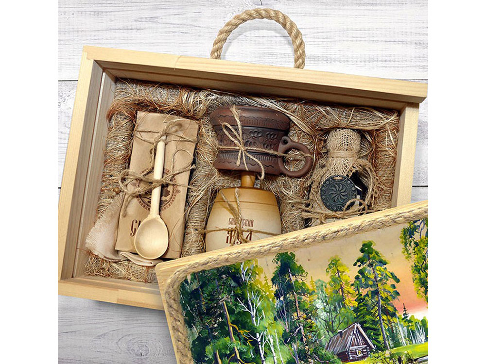 Подарочный набор Лесная пасека, бежевый-4