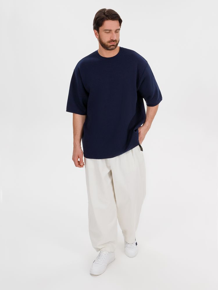 Джемпер с коротким рукавом Siluetti Volumica, темно-синий-4