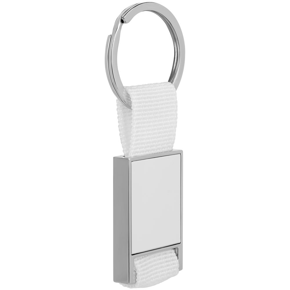 Брелок Stropp с тканевой вставкой, белый-0