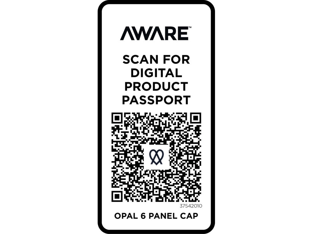 Opal с 6 панелями Aware™ кепка из переработанных материалов - Белый-3