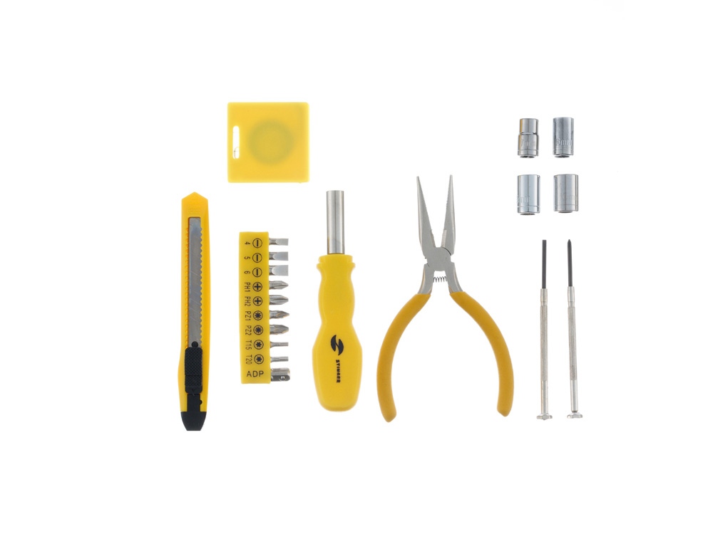 Набор инструментов Stinger, 20 инструментов, в пластиковом кейсе, 160х90x40 мм, желтый-5