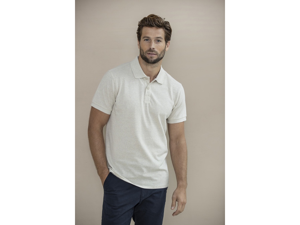 Emerald поло унисекс с коротким рукавом из переработанных материалов Aware™. - Черный-5