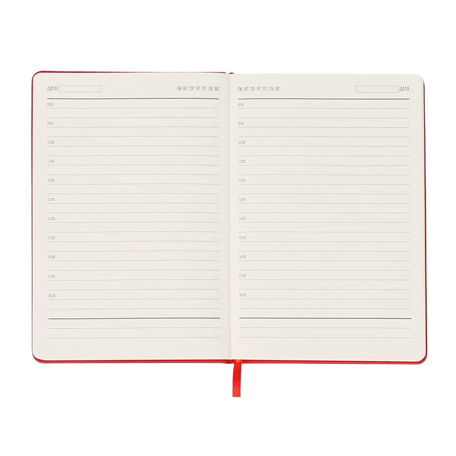 Ежедневник A5 недатированный Dear в твёрдом переплёте, Красный-3