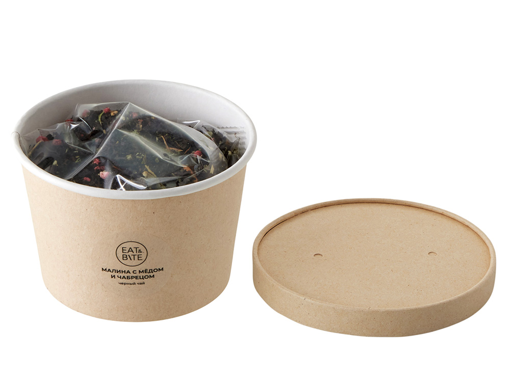Чай черный Малина с медом и чабрецом в картонном стаканчике, 50 гр.-2