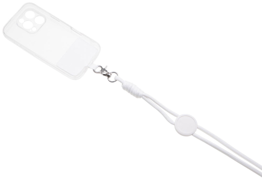 Ремешок на шею для телефона Нэко, белый-2