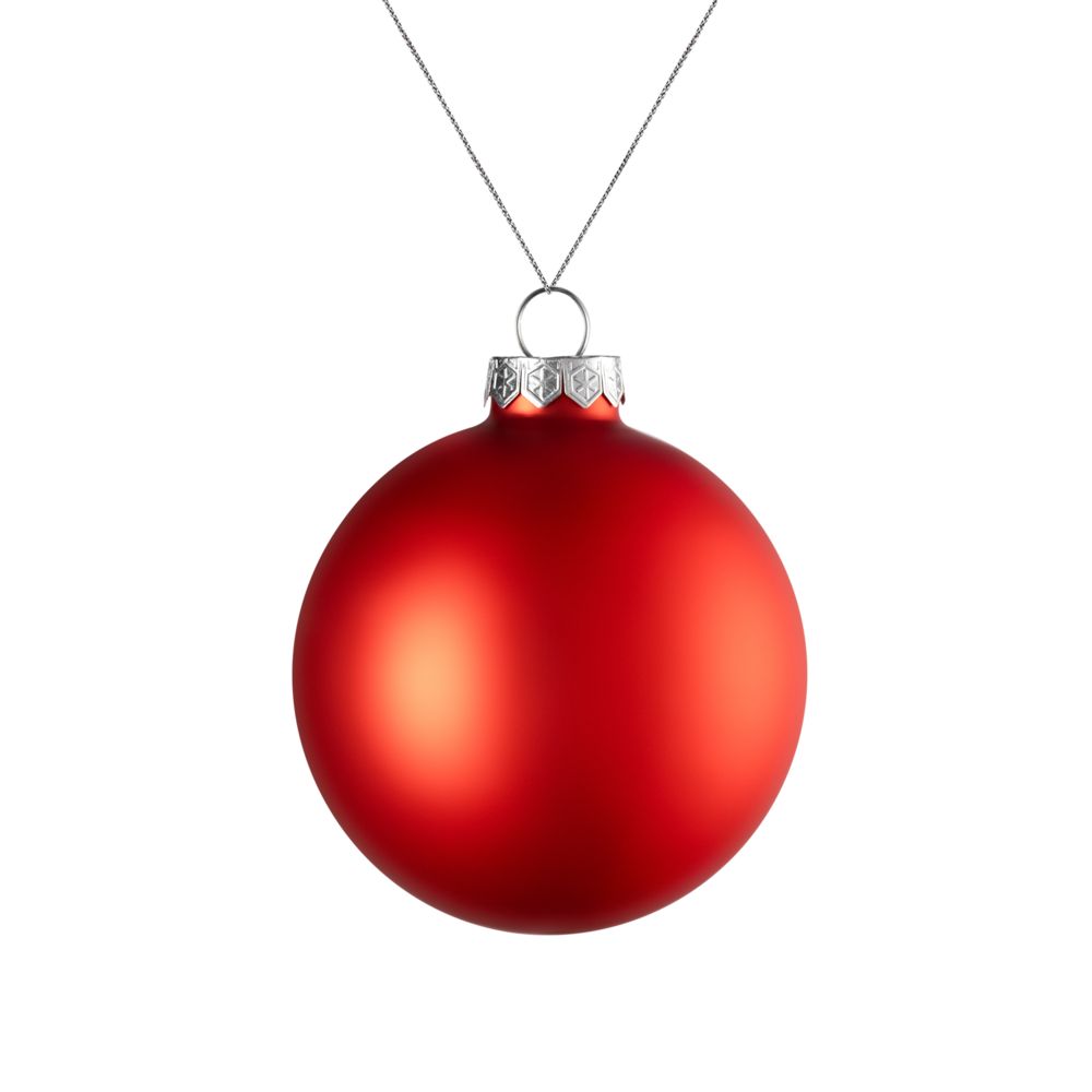 Елочный шар Finery Matt, 8 см, матовый красный-1