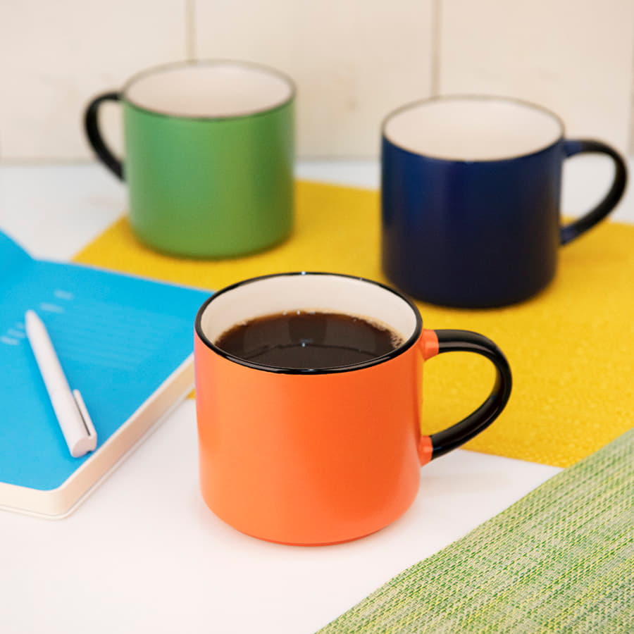 Кружка MARINA, черный, красный-2