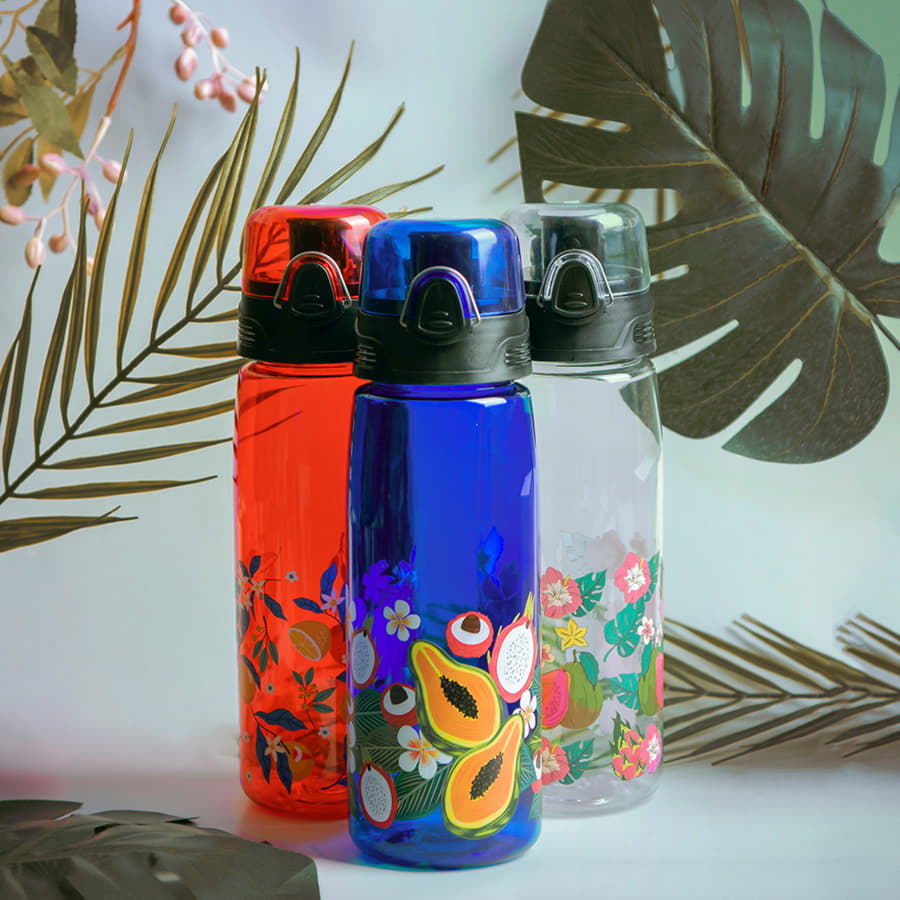 Бутылка для воды FLASK, 800 мл, прозрачный-2