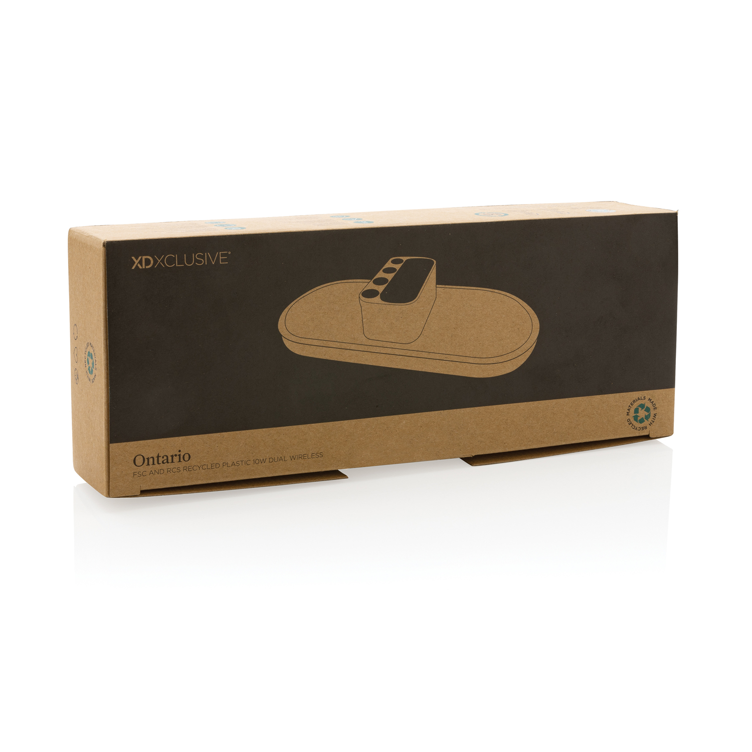 Док-станция Ontario 2-в-1 с органайзером из переработанного пластика RCS, 10 Вт-9