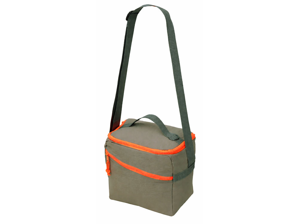 Изотермическая сумка-холодильник Neo Classic c контрастной молнией, серый/оранжевый-1