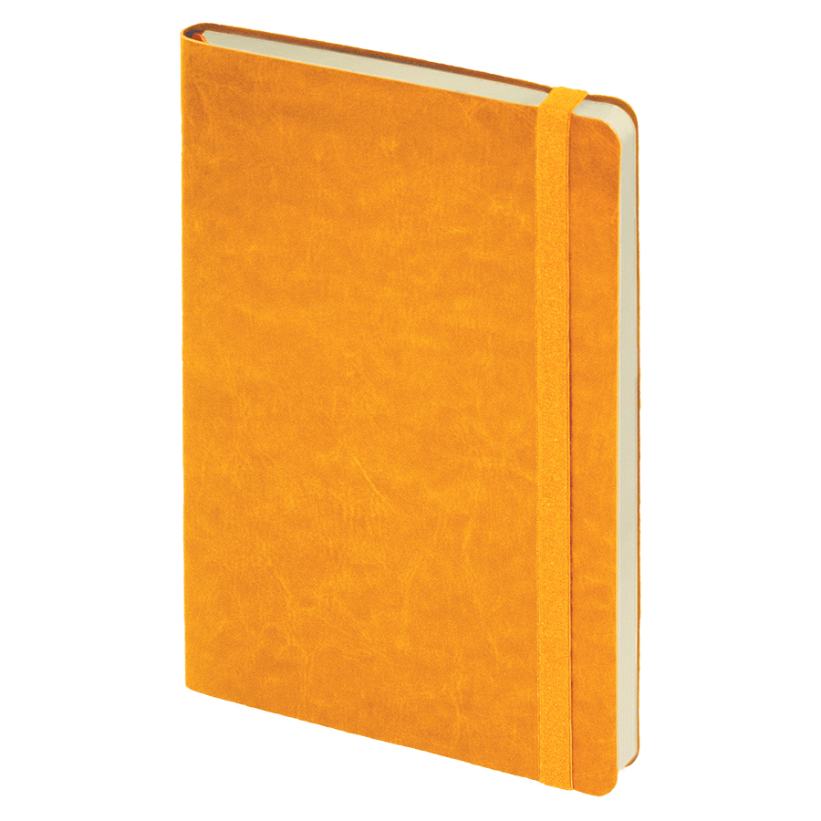 Ежедневник недатированный Boomer, А5,  оранжевый, кремовый блок в линейку, без обреза, оранжевый-0