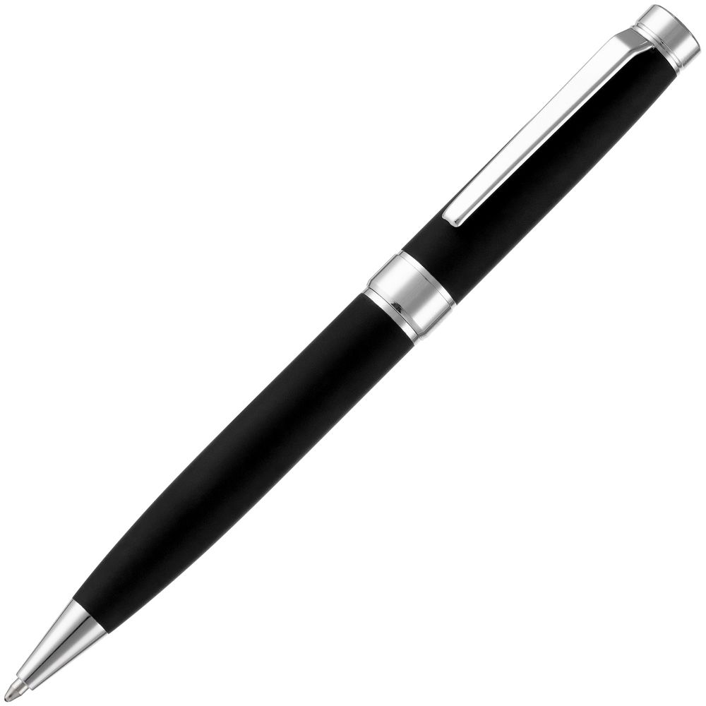 Ручка шариковая Broad Ring Soft Touch, черная-1