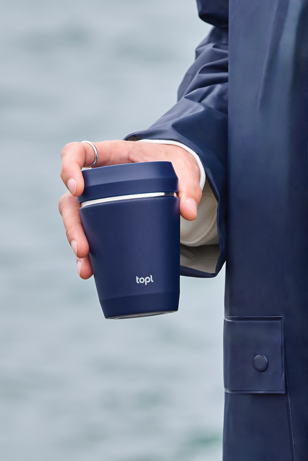 Термостакан Topl из переработанной стали с крышкой 360°, 235 мл-7