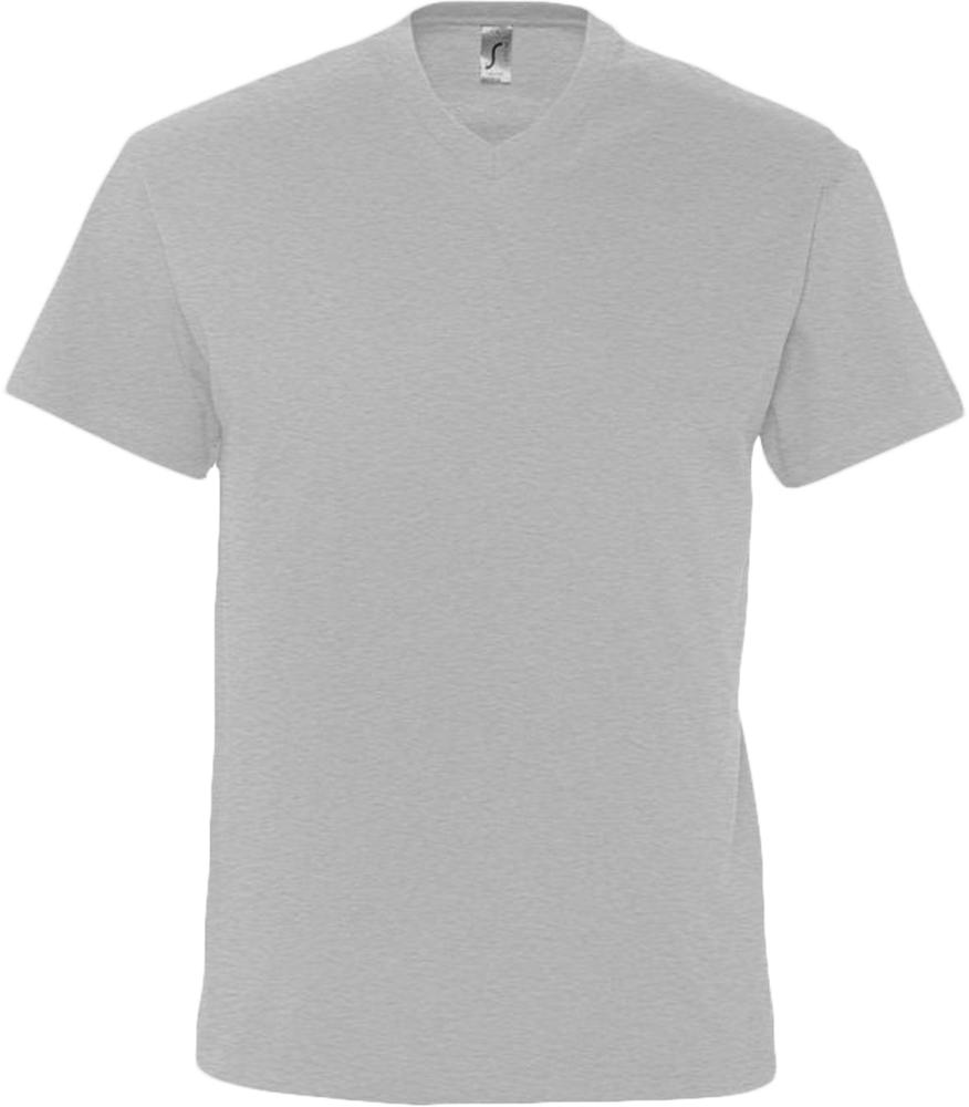 Футболка мужская с V-образным вырезом Victory 150, серый меланж-1