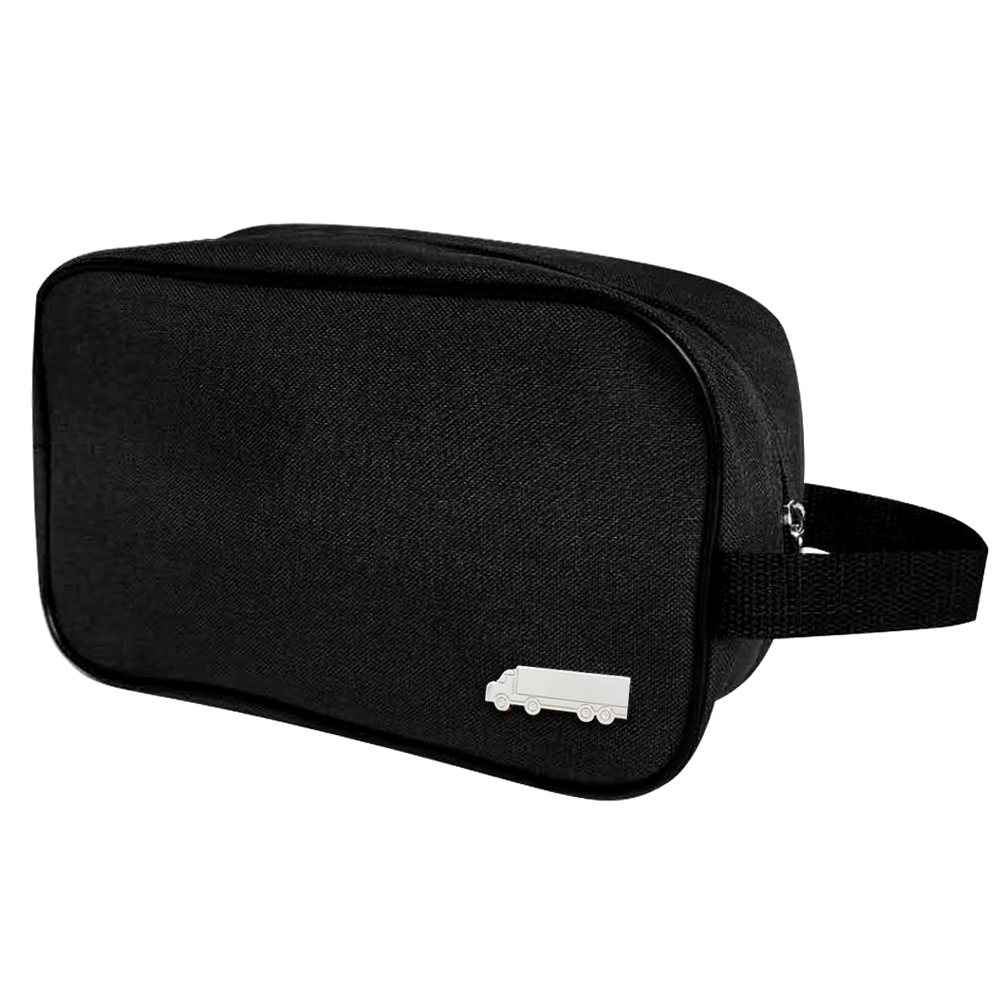 Несессер Колумб с шильдом - фура, чёрный/шильд фура (серебро)-0